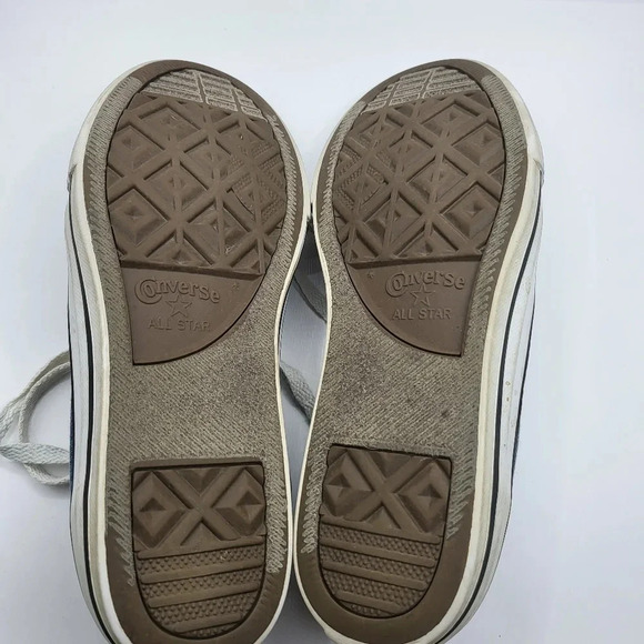 Converse Chuck Taylor Navy/Gold/White Polka Dot Shoes - Size 4 Junior - Picture 4 of 4